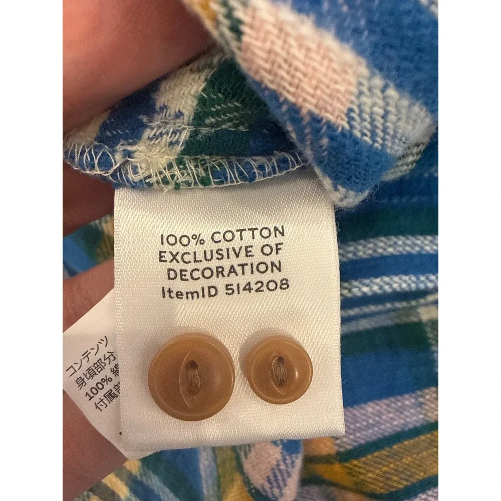L.L. Bean‎ Signature Flannel Shirt Men's Small Plaid Blue Heritage Button Up - Picture 3 of 6